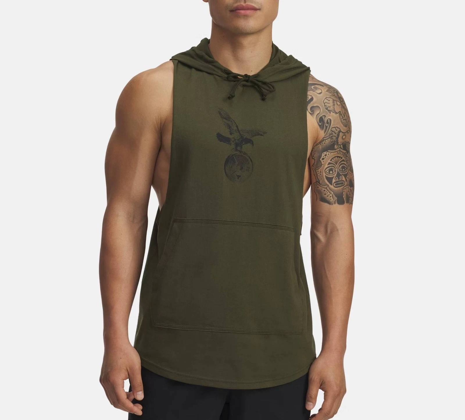 Under Armour Men's Project Rock Sleeveless Hoodie Olive Green, M
Opens in a new window or tab