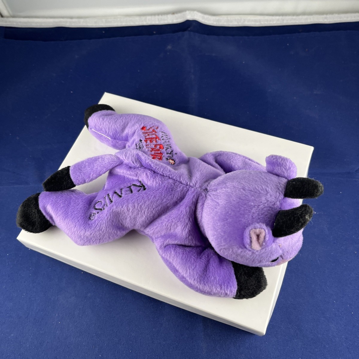 1999 Wisconsin State Fair KEMPS Moo Babies Purple Cow Beanie Plush