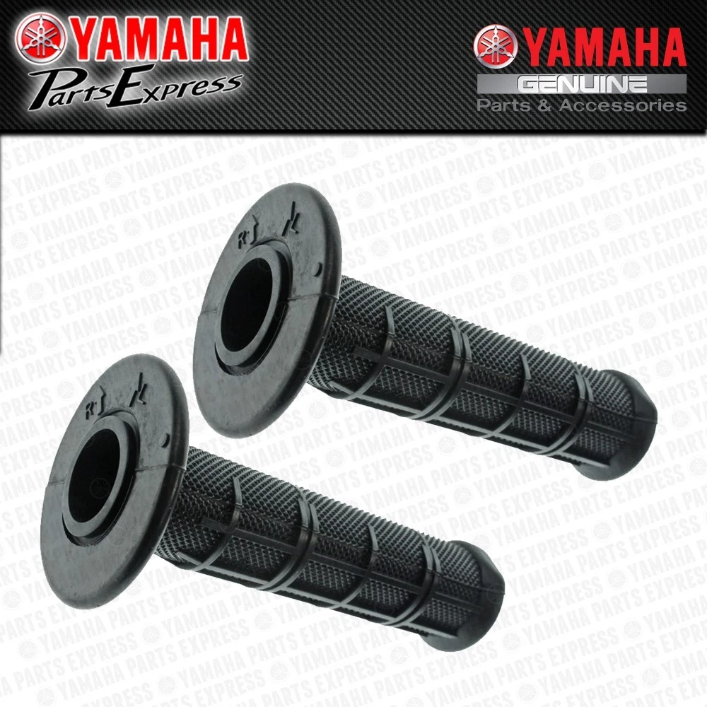 NEW OEM YAMAHA BLACK HALF WAFFLE MX GRIPS YZ 65 85 125 250 450 250F 450F