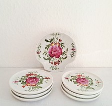 Sechs Untersetzer Ostfriesenrose & Muschelschale, Nippon Tokusei Porzellan
