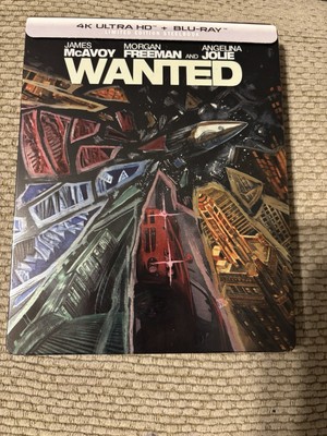 WANTED 4K ULTRA HD BLU RAY 2 DISCS LIMITED EDITION STEELBOOK FREE USA SHIP