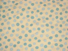 Handcrafted fitted cotton crib sheet Blue ,Cream/Dots/ Neutral