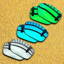 3Sets Lenses Replacement for-Oakley Fuel Cell OO9096 Polarized-Silver Blue Green