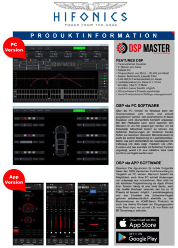 Hifonics Zxr800/8dsp Class A/B Analog 8-Kanal Amplifier 10-Kanal Dsp Processor - Picture 5 of 9