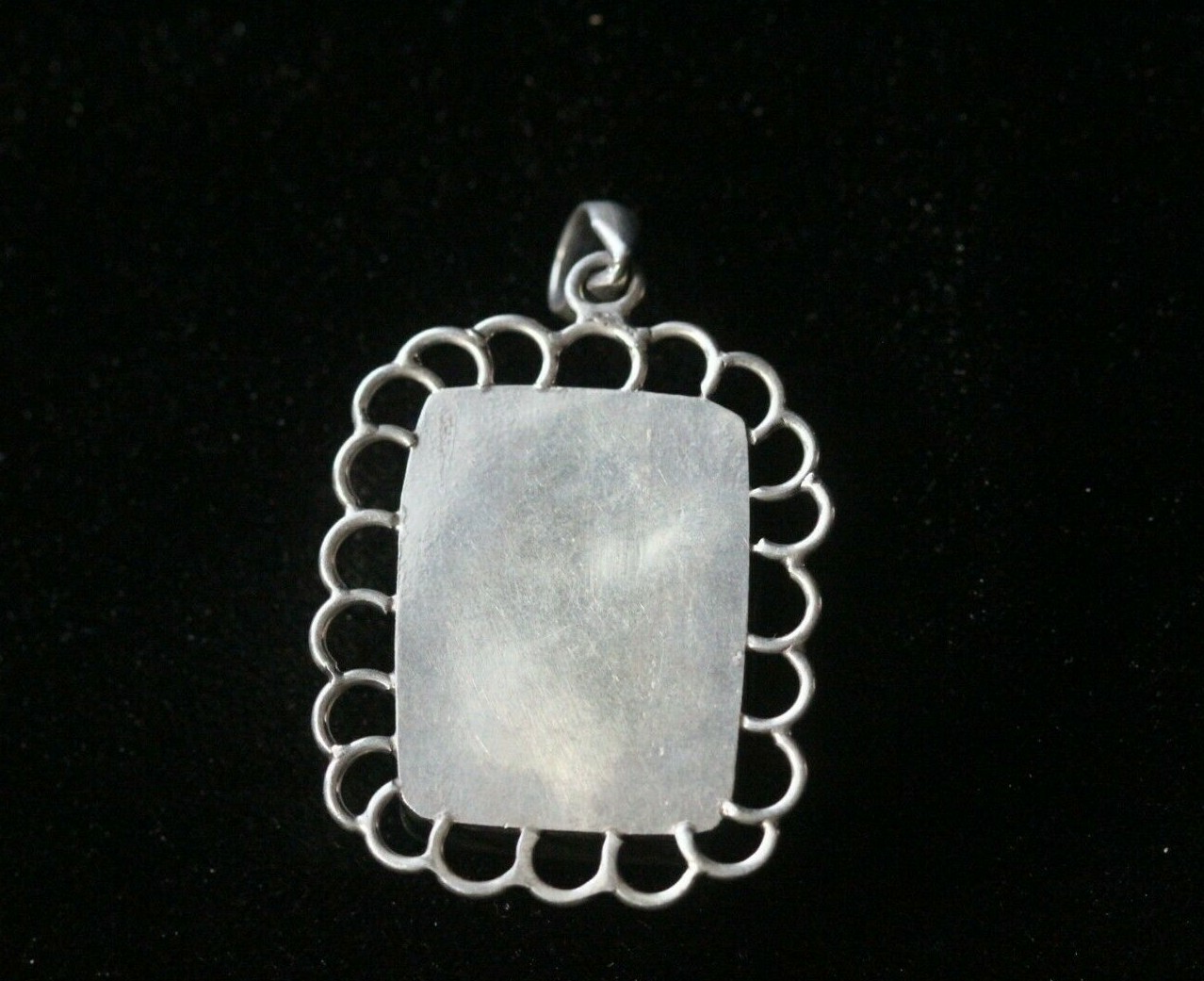 Large  Sterling Silver Rectangular Agate Gemstone… - image 4