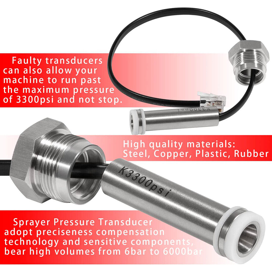 Pressure Transducer Sensor oe243222 For Graco Airless Paint