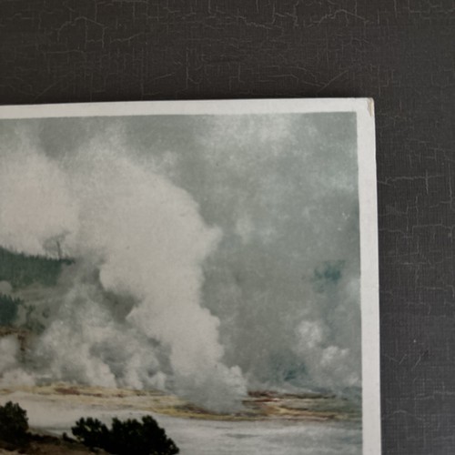 Antique Postcard YELLOWSTONE National Park Norris Geyser Basin Detroit Pubs - Foto 2 di 3