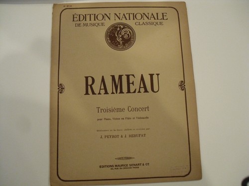 LOT 4 OF OLD VINTAGE CLASSICAL MUSIC SHEETS - RAMEAU CONCERTS SEE PICTURES - Picture 6 of 7