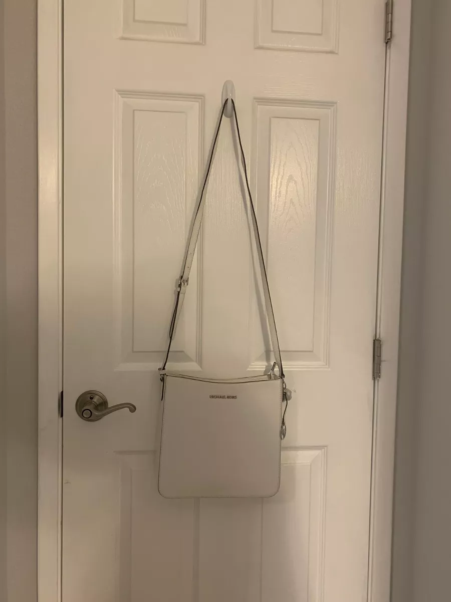 MICHAEL KORS JET SET TRAVEL LARGE MESSENGER BAG/NWT/Optic white/$228