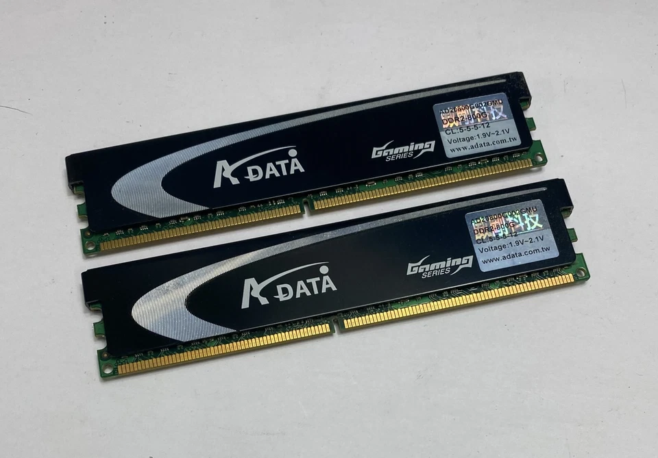 4GB Kit (2 x 2GB) AData AD20800G002GMU PC2-6400U 800MHz DDR2 Computer Memory - Image 3 of 4