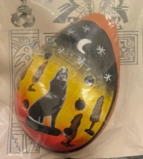 Ocarina Whistle Flute Peru Hand Painted 3.5" Clay Instrument Andes with Cord