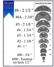 Guard #6 Plastic Heel Savers Plates For Shoe Boots - 50pc (25 pairs) with Nails