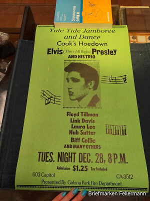 Elvis Presley and his Trio Yule Tide Jamboree  and Dance Cooks Hoedown Plakat