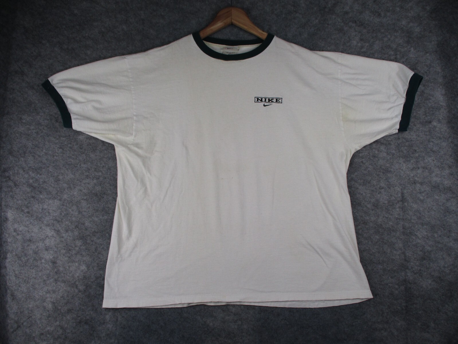 Vintage Nike T Shirt Mens XL Ringer White Green Short Sleeve Made in USA  90s – IBBY