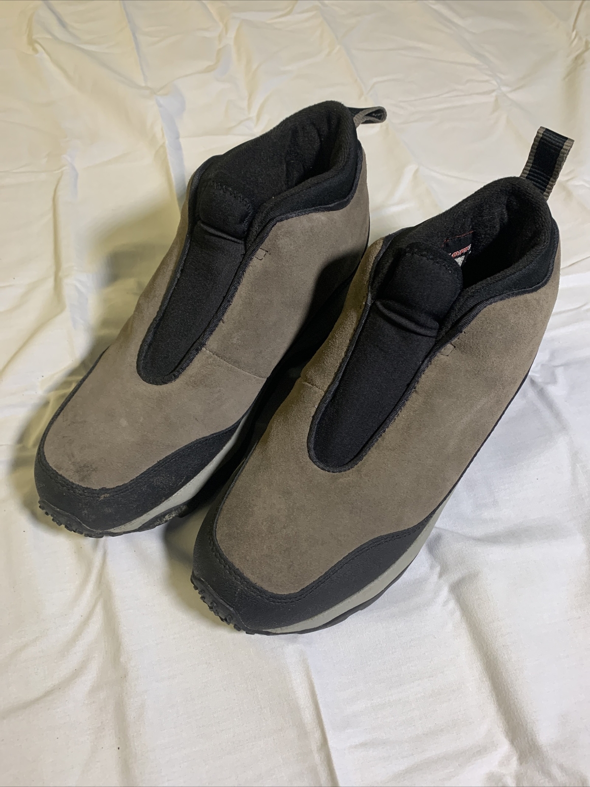 LL Bean Booties Prima Loft Wms 7.5US Brown Suede SlipOn Hiking Sneaker