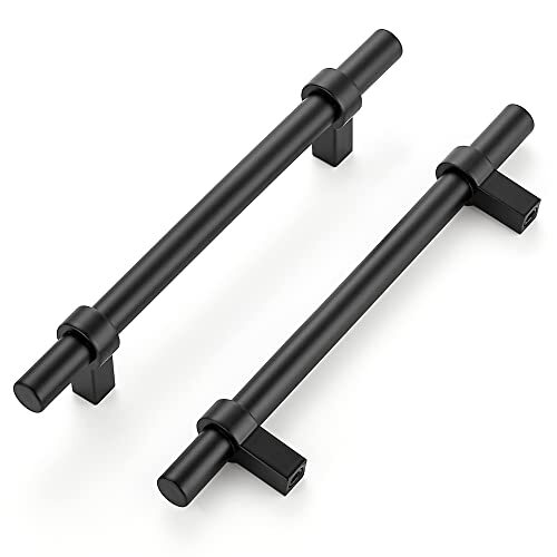 5 Pack Cabinet Handles 5 Inch Black Cabinet Pulls Matte Black Kitchen 