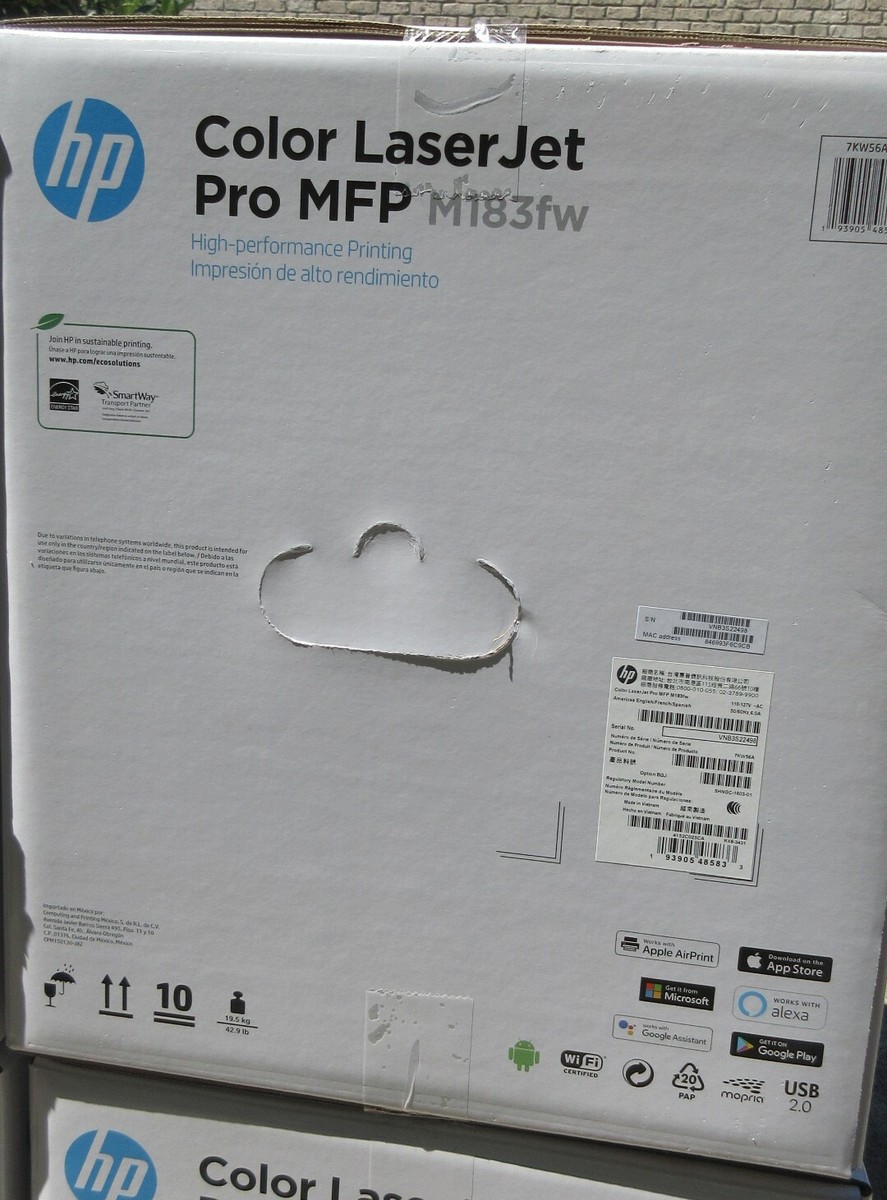 Brand New HP Color LaserJet Pro MFP M183fw All-in-One Color