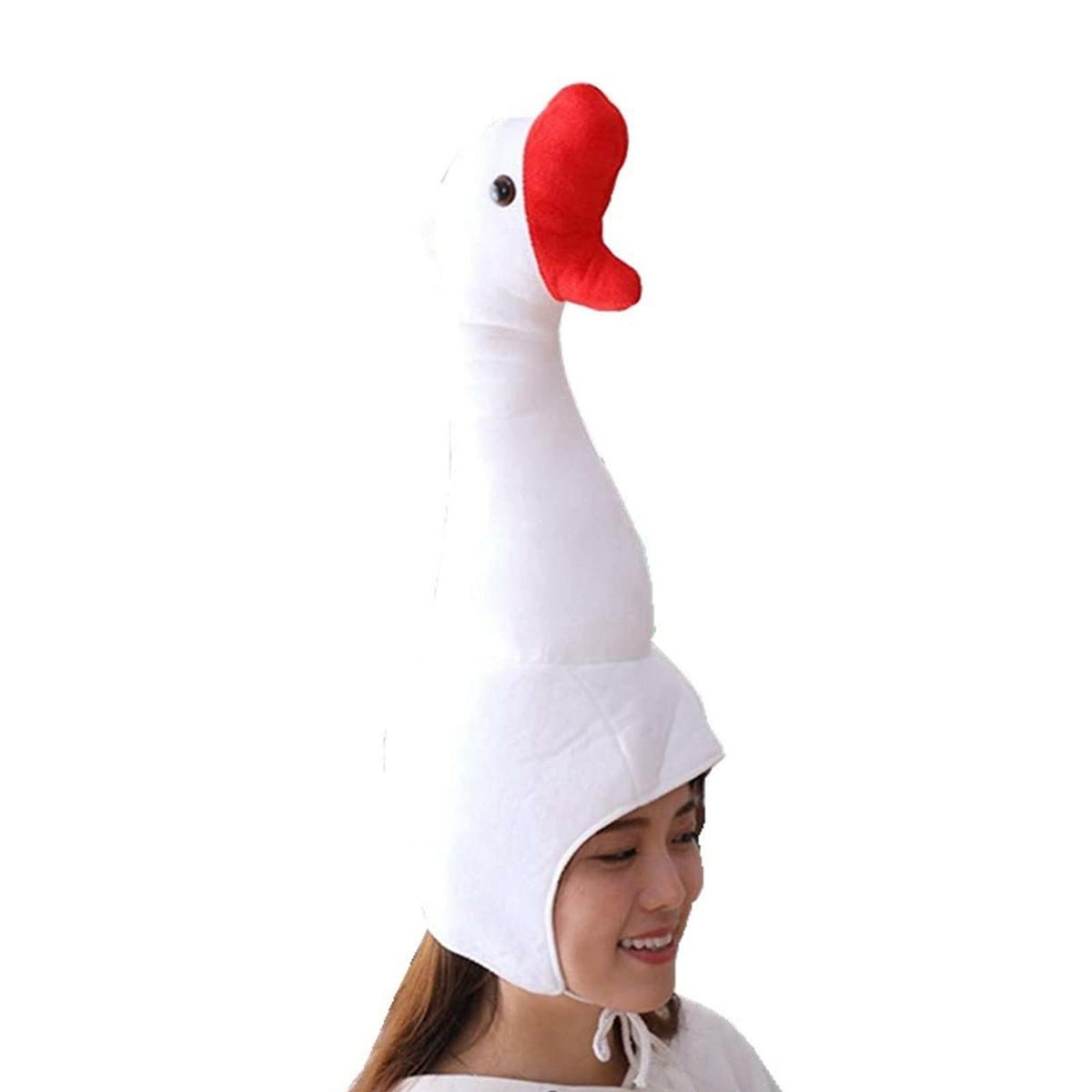 Novelty Long Neck Goose Earflap Hat Cute Cosplay for Adult Kid