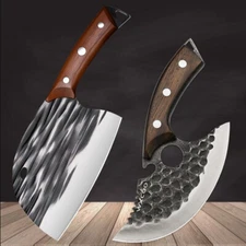 Ultra Sharp Professional Kitchen Chinese Chef's Knife Meat Cleaver Cheese Knives