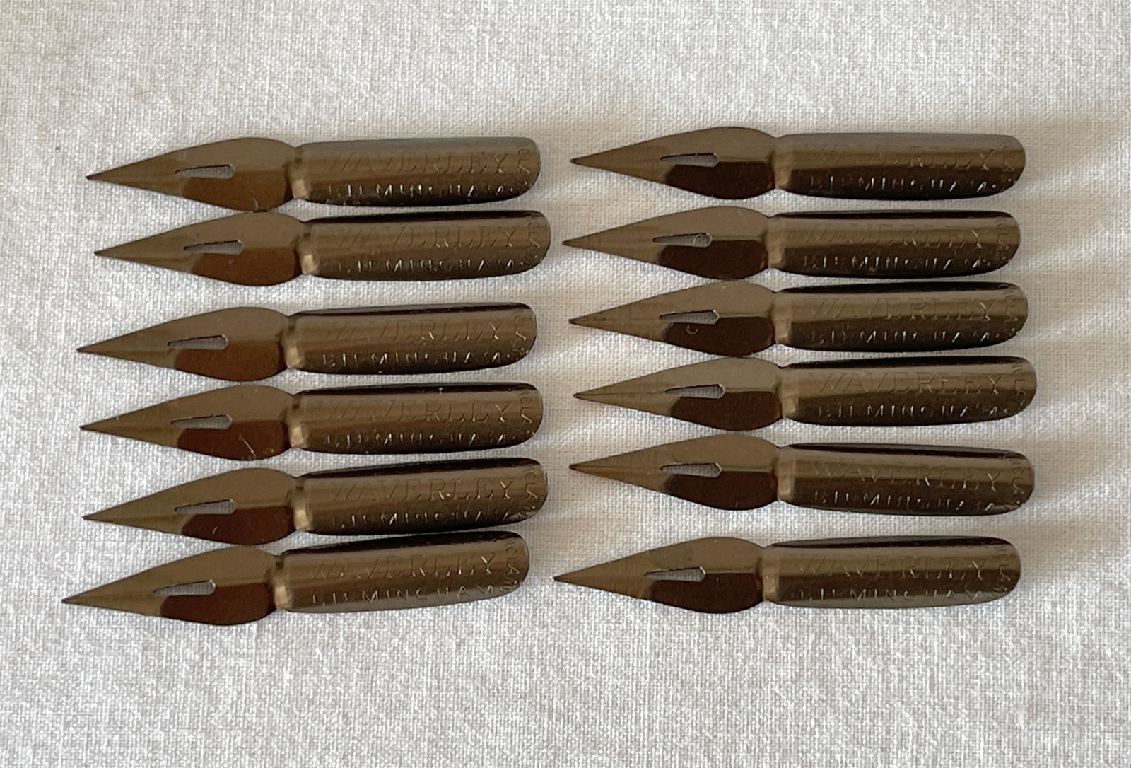 12 x Identical Antique Vintage Waverley's Metal Dip Pen Nibs WP1 eBay