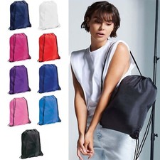 Unisex Water Resistant Drawstring Bags Kids Sports Gym Swimming School PE Sacks