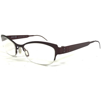 Zero G Eyeglasses Frames Ridgewood Merlot Red Rectangular Cat Eye 48-17-130
