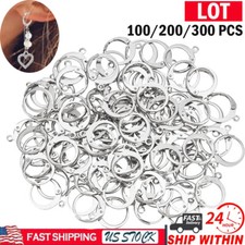 Lot Stainless-Steel Lever Back Hypoallergenic Earring Hooks Locking French Wire