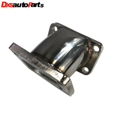 Stainless Steel 45Degree Turbo Charger Flange Conversion Adapter T3 to T4 4-Bolt