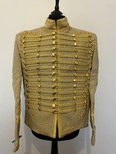 Men  s Napoleonic Hussar Jacket Military Uniform Tunic Pelisse Jimi Hendrix Style