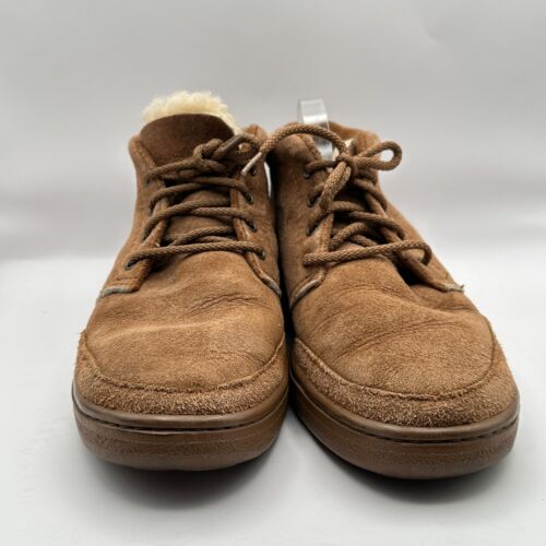 Vtg UGG Chukka Boots Mens Size 11 Brown Suede Pure Wool Lined Winter Luxury Cozy - Picture 4 of 9