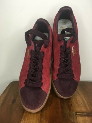 puma suede red gum sole