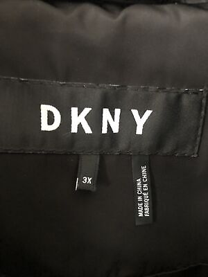 Dkny Womens Plus Zip Puffer Coat 3X Loden Black RN68596 Dkny Womens Plus Zip Puffer Coat 3X Loden Black RN68596