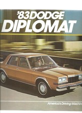 1983 Dodge Diplomat brochure oem