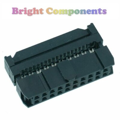 5er-Packung - 20-Wege IDC Flachbandkabel Stecker Buchse Stecker - 2,54 mm - UK Verkäufer
