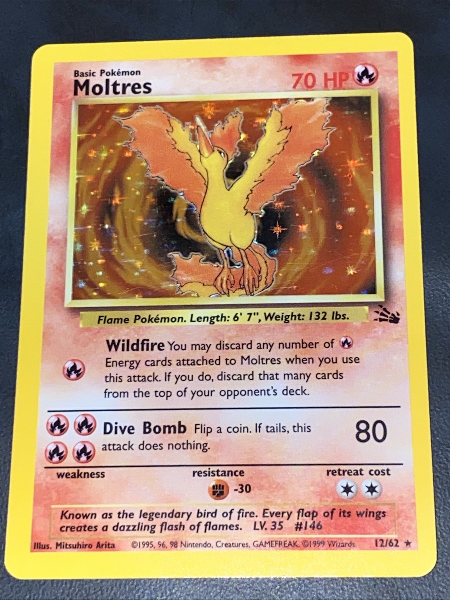 Pokemon Fossil Moltres 12/62 Holo | eBay
