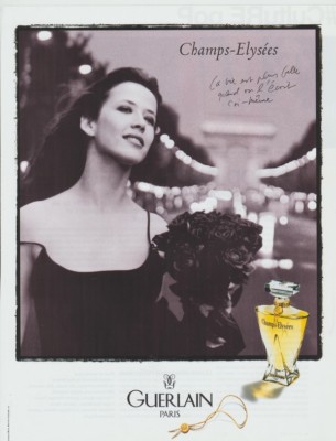 Glossy paper advertising - advertising paper - Champs-Elysées de Guerlain