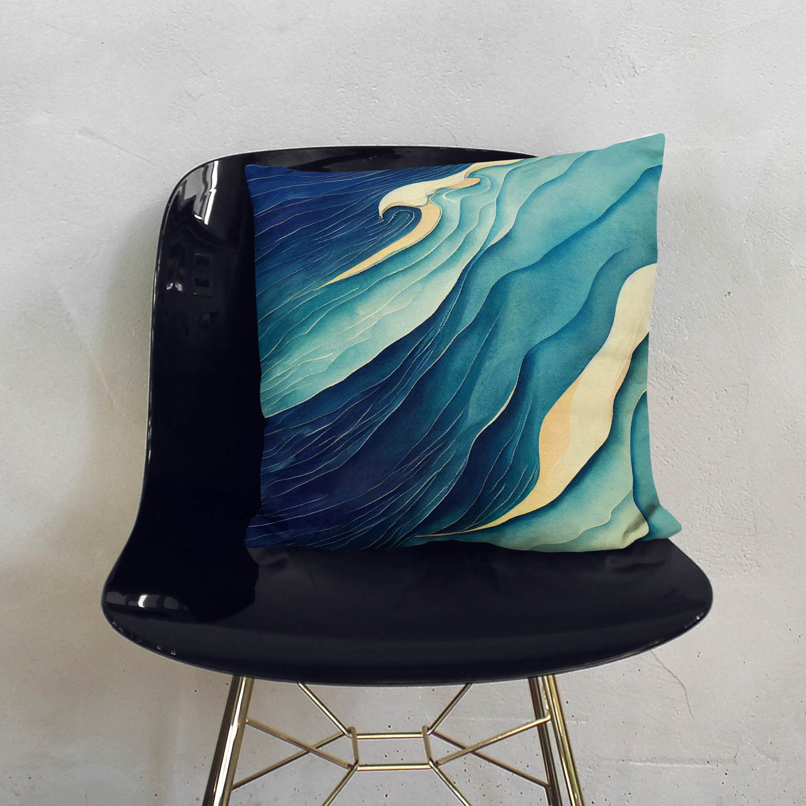 Plump Cushion Watercolour Ocean Vol.9 Soft Scatter Throw Pillow Cover