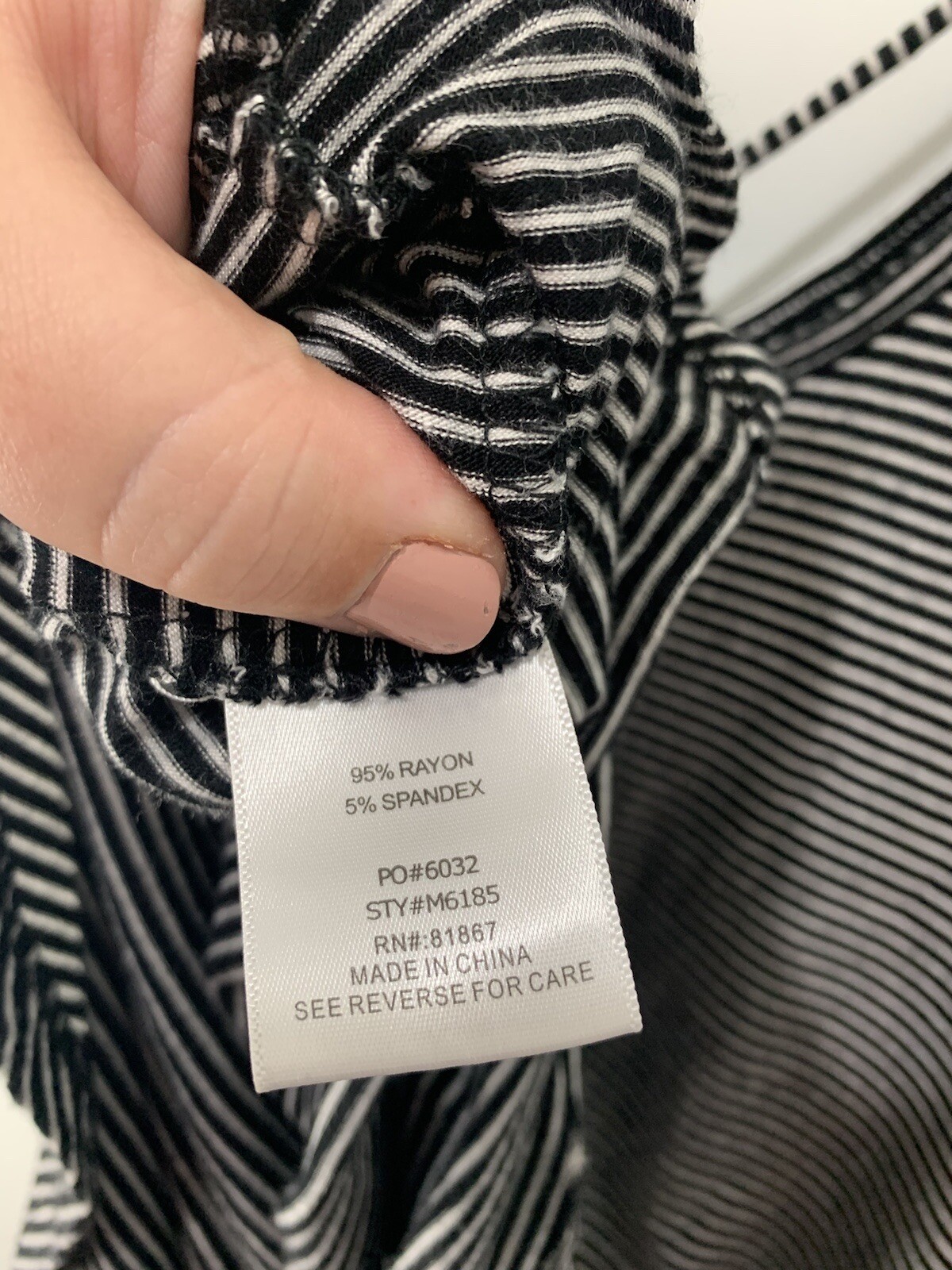 Women’s Olivia Sky Black + White Striped Tee Small - image 8