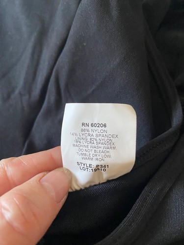 Body Wrappers Premiere V-Back Leotard 8-10 Black Nylon Spandex Dancewear - Picture 6 of 6