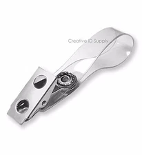 Pack of 50 pieces - Id Card Holder BULLDOG Strap Clip PVC Strap - FREE SHIP