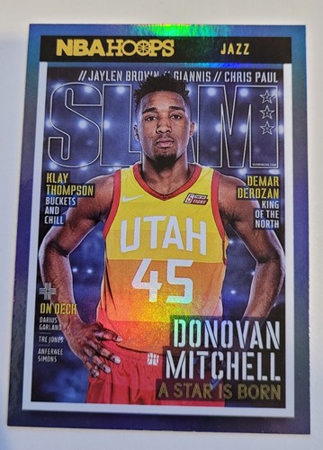 2021-22 NBA Hoops Donovan Mitchell SLAM cover Holo #215 Panini