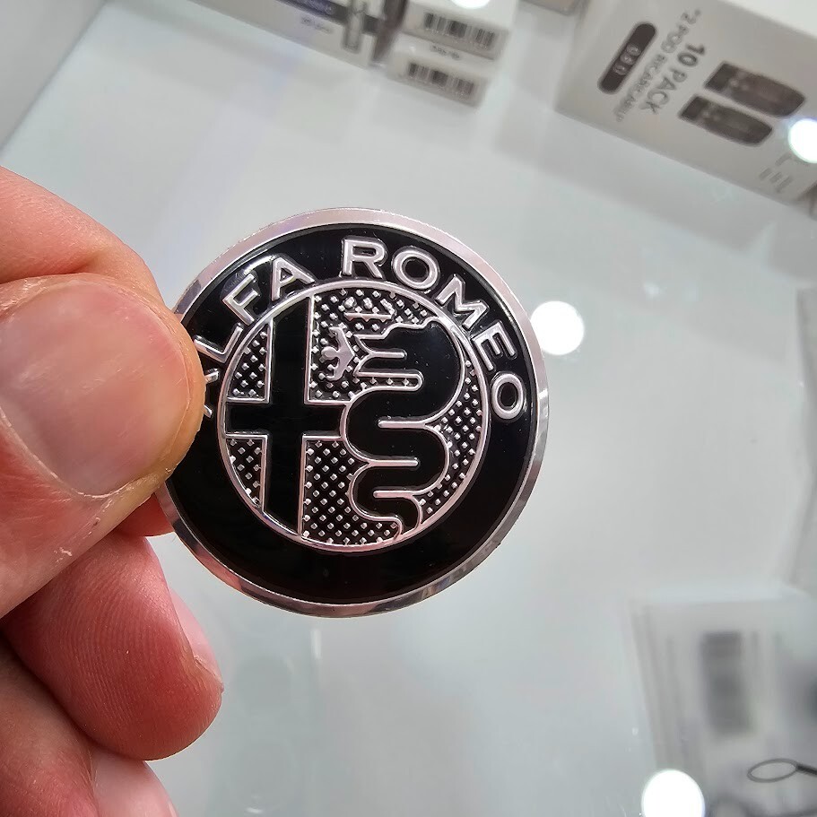 Stemma Anteriore Originale ALFA ROMEO 74mm - Fregio Per Giulietta, 159 E Brera - Foto 8