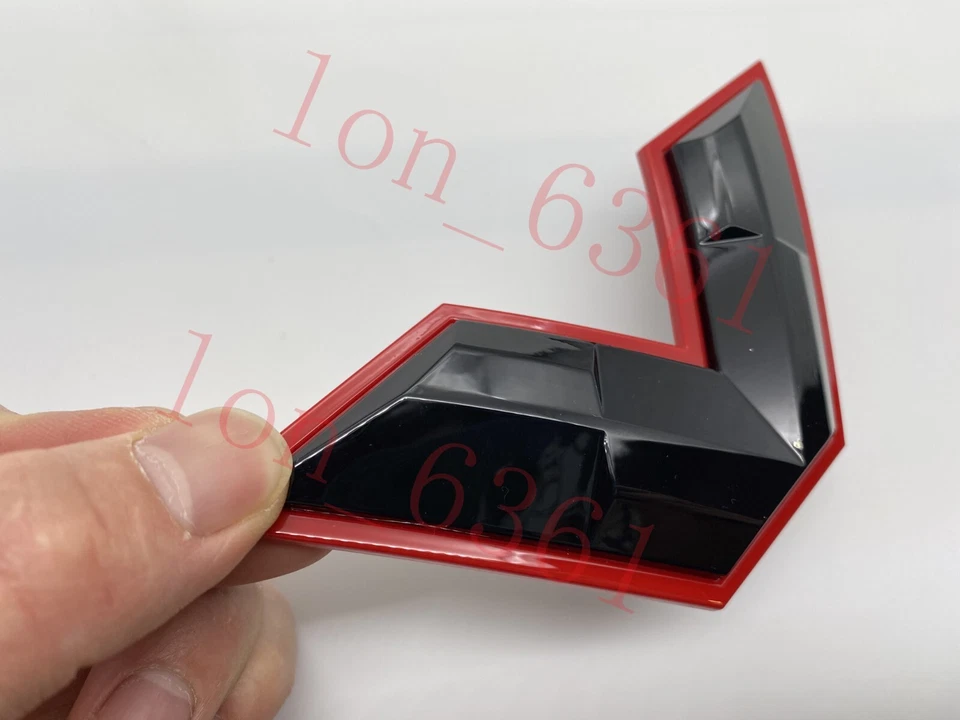 Black Red ABS Letters for Nissan Titan Front Grill Hood Inserts 2016 - 2019 - Image 3 of 4