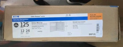 Eaton BRP12L125R Outdoor Mount, 12 Space/24 Circuit, 125-Amp Main Lug