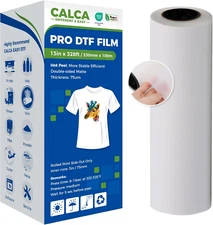 13In X 328Ft DTF Transfer Film Premium Roll - Hot Peel, DTF Film Roll Direct to