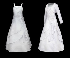 Kommunionkleid +/- Bolero Gr. 128-134-146- XL  Kommuniosnkleid Kommunion neu LUX