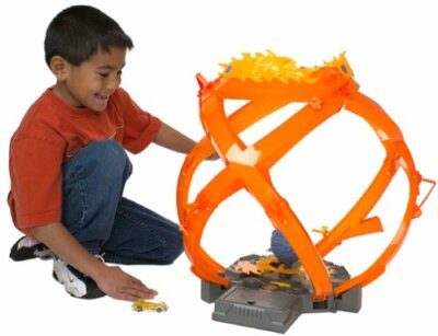 Caja Pista De Fuego Hot Wheels Hot Wheels Throwback Fireball Crash