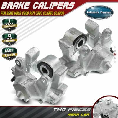 2x Brake Calipers Rear Side For Mercedes-Benz C200 C230 C240 C250 C280 W202 S202