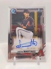 2021 Bowman Chrome 1st Justin Martinez Base Auto DBacks ROOKIE RC Autograph C7