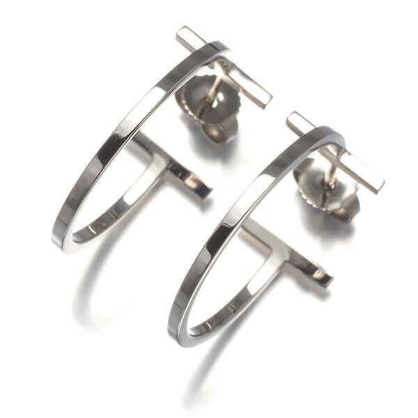 Auth Return To Tiffany L Earrings Tiffany T Wire Medium Hoop Auth Return To Tiffany L Earrings Tiffany T Wire Medium Hoop